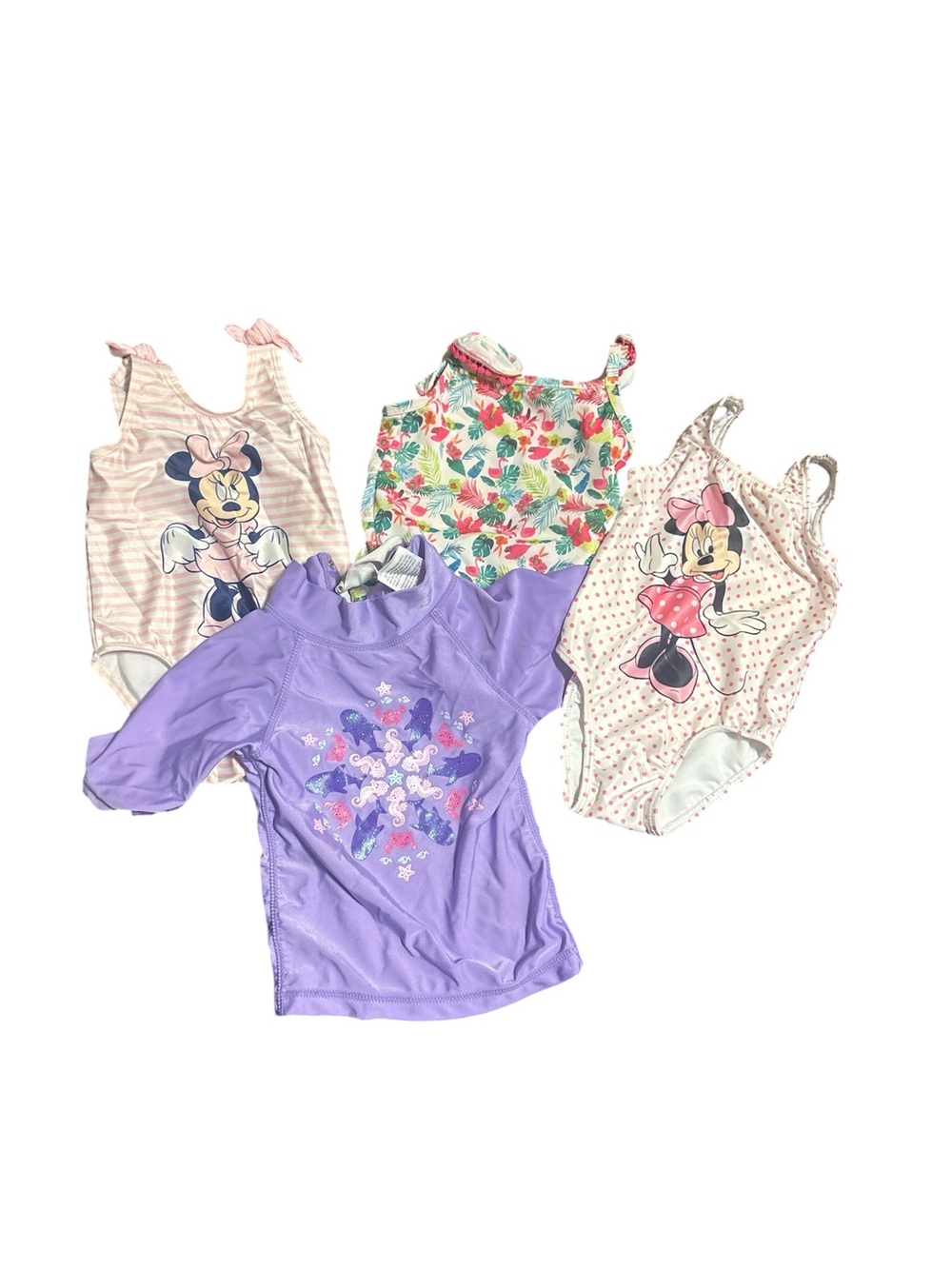 Girls Swimsuit Bundle with Purple Rash Guard 12-18m